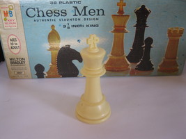 1969 Chess Men Board Game Piece: Authentic Stauton Design - White King - $1.00