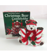 Vintage 1987 W.A. Handcrafter Ceramic Christmas Bear Candleholder #52607 - $178.75 MXN