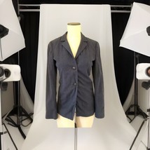 Jil Sander Navy Blue Fleece Wool Jacket Blazer Women’s SIze EUR 34 Germany - $75.99