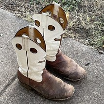 Completely Worn Out Cowboy Farm Ranch Chore Leather Boots Anderson Bean ... - $49.45