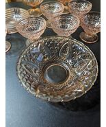 10 piece rose Depression Glass dessert set - €68,16 EUR