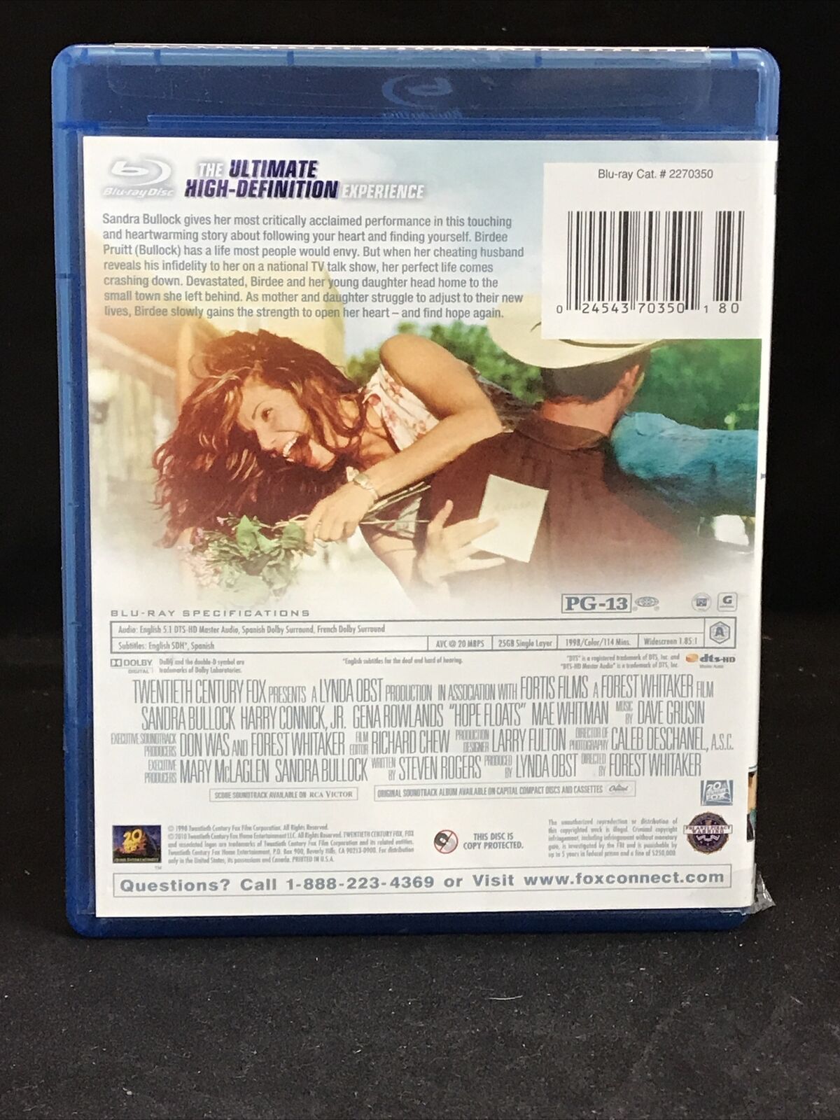 Hope Floats Blu-Ray With Sandra Bullock Harry Connick JR Gena Rowland’s LG W4 Item image 8