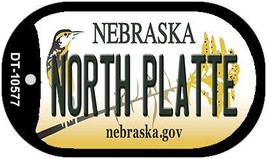 North Platte Nebraska Novelty Metal Dog Tag Necklace DT-10577 - £12.49 GBP