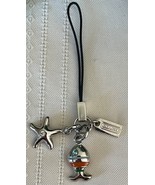 Coach Under Sea Starfish Fish Enamel Lanyard Cell Phone Camera Bag Charm... - $39.00
