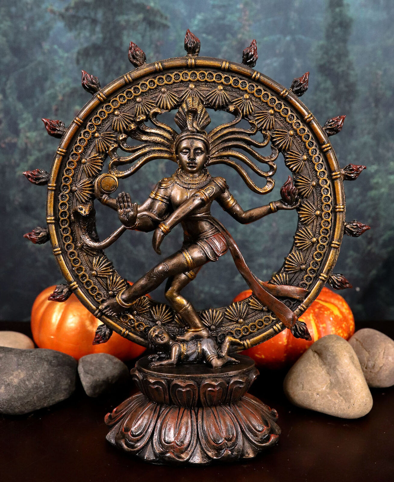 Ebros Hindu Shiva Nataraja Lord Of The Dance Cosmic Dancer God Statuette 9"H