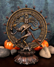 Ebros Hindu Shiva Nataraja Lord Of The Dance Cosmic Dancer God Statuette 9&quot;H - £39.16 GBP