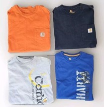 Men&#39;s Lot of 4 Carhartt T-Shirts Size Small Short Sleeve Long Sleeve - $21.73