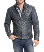Mens Leather Jacket Stylish Genuine Lambskin Motorcycle Bomber Biker Jac... - $2,199.78 MXN