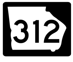 Georgia State Route 312 Sticker R3976 Highway Sign Road Sign Decal - $1.45+