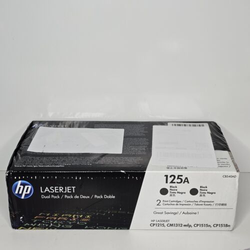 Genuine HP CB540AD 125A Black Dual PK LaserJet CP1215,CM1312 mfp, CP1515,CP1518n - $77.55