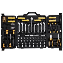 VEVOR 221-Piece Mechanics Tool Set 1/4&quot; and 3/8&quot; Drive Sockets SAE and M... - $136.83