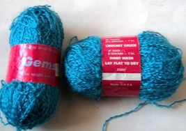 McBess Industries Gems Yarn 2 Skeins Turquoise 50 Grams each - $6.92