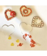 Hearts Craft Charms Lot Handmade DIY Valentines Day - $13.71 CAD