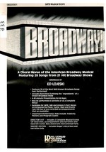 Broadway 28 Songs from 21 Hit Broadway Shows 1983 by Ed Lojeski #33 - £14.18 GBP