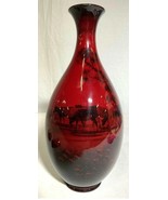 Royal Doulton Red Flambe Vase Bulls # 7726 Original 13&quot; - €245,71 EUR