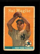 1958 TOPPS #43 SAL MAGLIE POOR YANKEES UER  *NY0162 - $3.92
