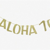 Golden Pineapple Paradise 70th Birthday Banner - Tropical Luau Party Decorations - $21.77