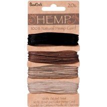 Hemp Thread Set: Black, Coffee, Brown, Tan, Item No. 68.476 - £10.87 GBP