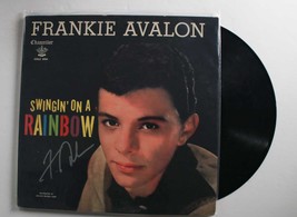 Frankie Avalon Signed Autographed &#39;&#39;Swingin&#39; on a Rainbow&#39;&#39; Record Album - £31.96 GBP