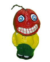 Halloween Bobble Head Nodder Weird Goblin Pumpkin Man Handmade Anthropom... - $84.60