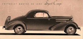 1935 Chevrolet Master Deluxe Line Vintage Original Sales Brochure - Usa - Nice! - £34.26 GBP