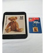 USPS 1996 Teddy Bear Created 32 USA Stamp Mousepad And Keychain - €18,37 EUR
