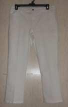 New Womens Chaps Denim White 5 Pocket Cropped Pant / Capri Size 14 - £24.42 GBP