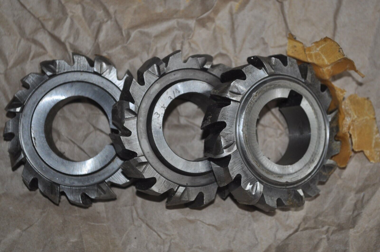 HUGE LOT 3 Regal (?) PI Staggered Side Mill Cutter 3&quot; x 3/4&quot; x 1-1/4&quot; bore - $56.65