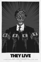 They Live Obey TV News Cast Movie Film Poster Giclee Print Art 24x36 Mondo - £102.81 GBP