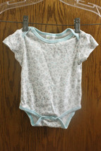 Baby Gear White with Gray Leopard Print One-Piece - size Girls 9-12 Months - £7.03 GBP