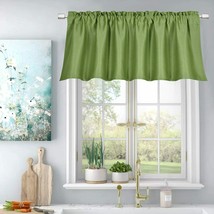 Triple Weave Solid Color Window Valance, Rich Green Size: 52" W x 18" L - NEW - $11.77