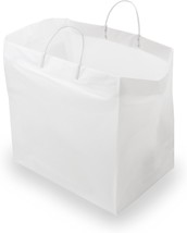 Take-Out Bags: 200 Pack Thick White Plastic Shopping Bags With, 14X10X14.75 - $115.99