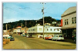 Street View Cars Shoe Shop Wheeler Oregon OR 1959 Chrome Postcard T21 - £6.15 GBP
