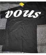 VOUS Church Black Graphic T-Shirt Size S/M | Giant VOUS Logo on Back - £22.93 GBP