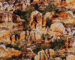 Cotton Mountains Rocks Trees American Heritage Fabric Print by the Yard ... - £9.58 GBP