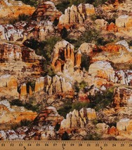 Cotton Mountains Rocks Trees American Heritage Fabric Print by the Yard D680.65 - £9.53 GBP