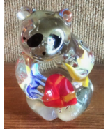 Glass Panda Bear Paper Weight Collectible Desk Decor Panda Lover Gift - £20.91 GBP