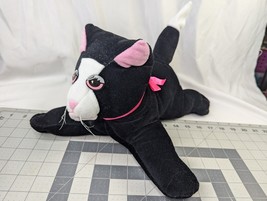 Tonka Pound Purries Black Cat Plush Large 15 Inch Long 1985 Stuffed Animal Toy - £18.64 GBP