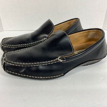 Steve Madden Mens Novo Driving Loafer Shoes Black Leather Slip-On Moc To... - £30.22 GBP