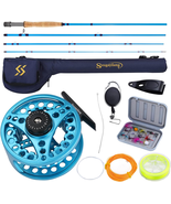 Fly Fishing Combo 4-Piece Rod &amp; CNC Aluminum Reel | Complete Starter Kit... - €84,38 EUR