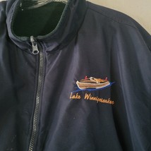 Sports Outerwear Fitter Navy Blue Rev Jacket Lake Winnipesaukee Embroide... - £14.00 GBP