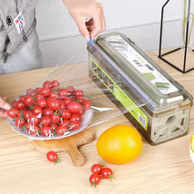 Plastic Cling Film Cutter Food Wrap Dispenser Refillable Box Cling Film Sto - £25.55 GBP