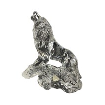 Crystal Wolf Statue - Princess House Wonders of the Wild 24% Lead Figurine - $38.61