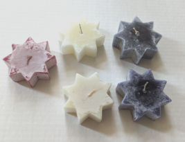 Floating Candles Sea Breeze Scented star Red White &amp; Blue Patriotic set of 5 - £7.23 GBP