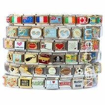 101 Assorted Italian Charms - Enamel 9mm Jewelry - Wholesale Priced Random Set - £23.88 GBP