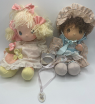 Precious Moments Doll Lot Heidi 1985, 1990 &amp; Locket, Necklace Vintage Applause  - $9.49