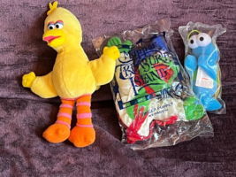 Lot of Small Sesame Street Yellow Plush BIG BIRD Avon Muppet Treasure Is... - £18.93 GBP