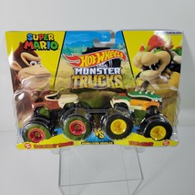 Hot Wheels Monster Trucks Donkey Kong vs Bowser Demolition Doubles Diecast - £9.84 GBP