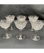 Vintage Duncan and Miller Cordials Clear Sandwich Glass Port Sherry Wine... - £57.98 GBP