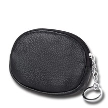 Female Real Leather Mini Circle Wallet With Coin Purse Women Fashion Round Small - £13.05 GBP